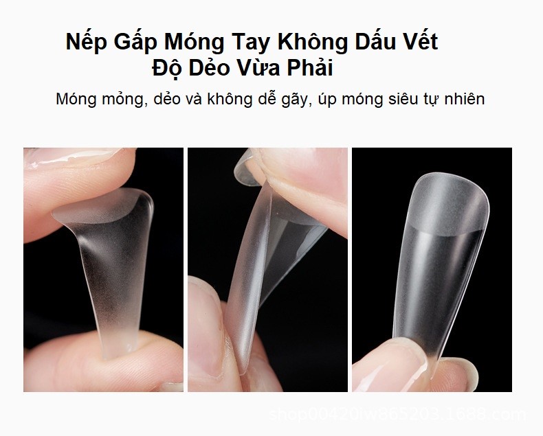 Móng Úp HSM Nhám Mỏng Cao Cấp Phom Than & Phom Nhọn