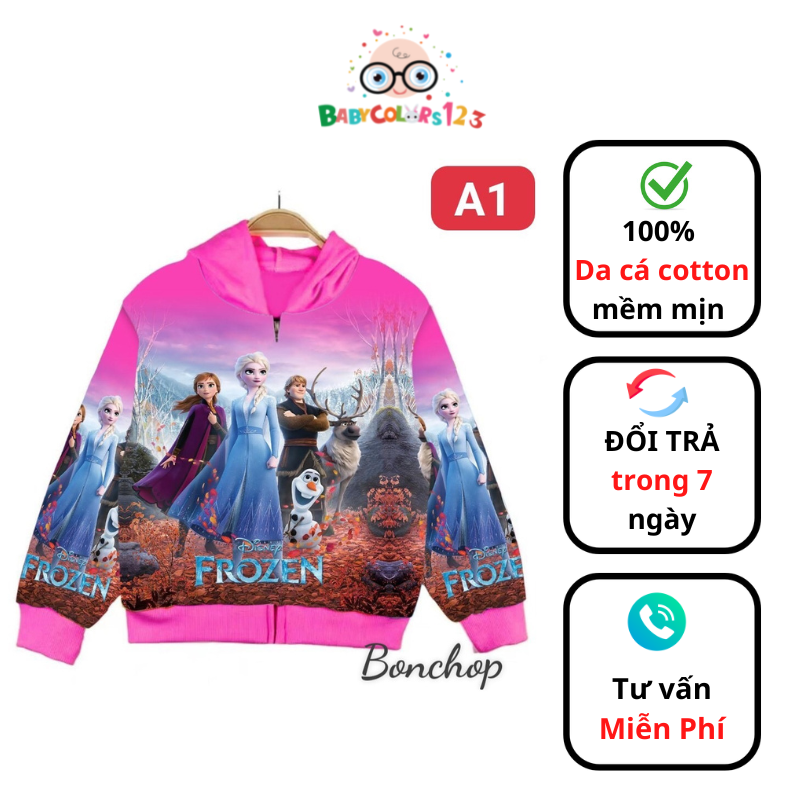[HCM]Áo khoác công chúa Elsa & Pony (Size 10-16kg)