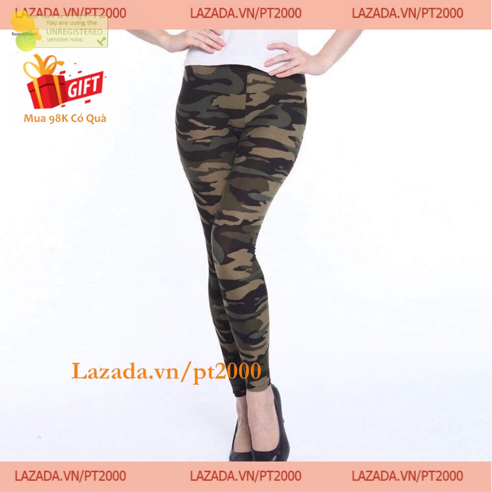 Quần Legging thun Ôm Sành điệu kiểu Lính Mt592 Pt2000