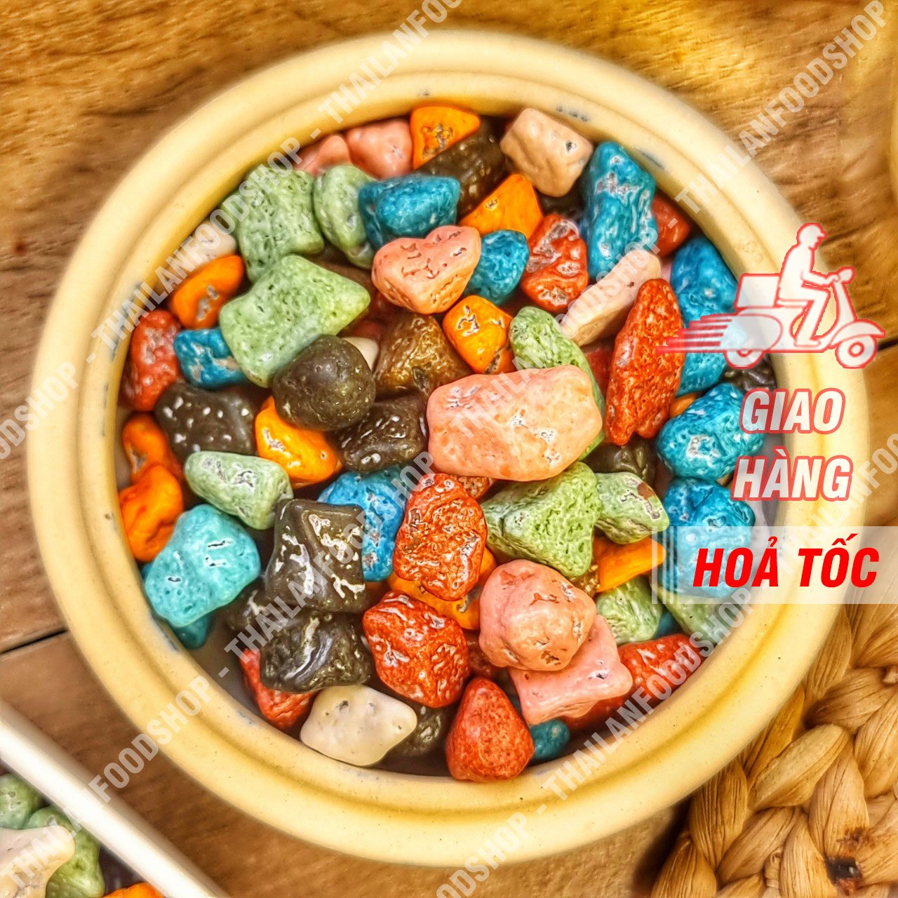 Kẹo Sỏi Đá Nhân Socola - Lon 500gr
