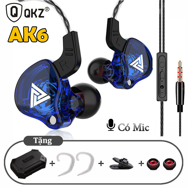 QKZ ak7 phone earphone jack 3.5 for music, heavy bass gaming | pkz007