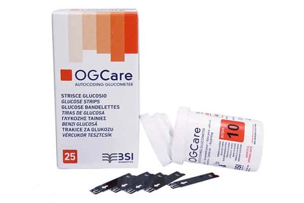 Que thử đường huyết Ogcare (Hộp 25 que)