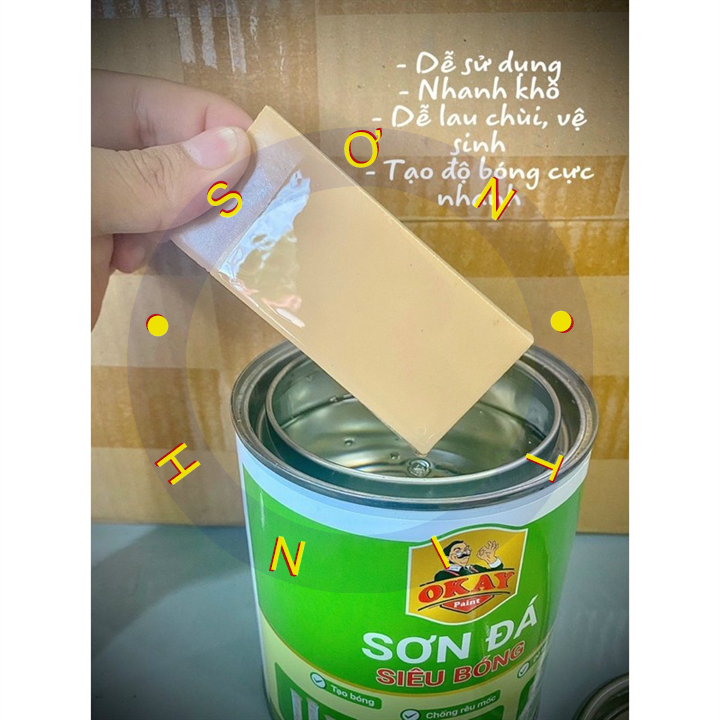 Sơn Đá Siêu Bóng Okay 800g