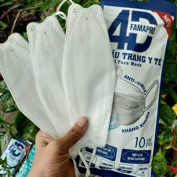 COMBO 100cái  KHẨU TRANG 4D FAMAPRO