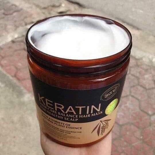 Kem hấp, ủ tóc Keratin 1000ml - Cho Tóc Khỏe, Hương Dừa Brazil