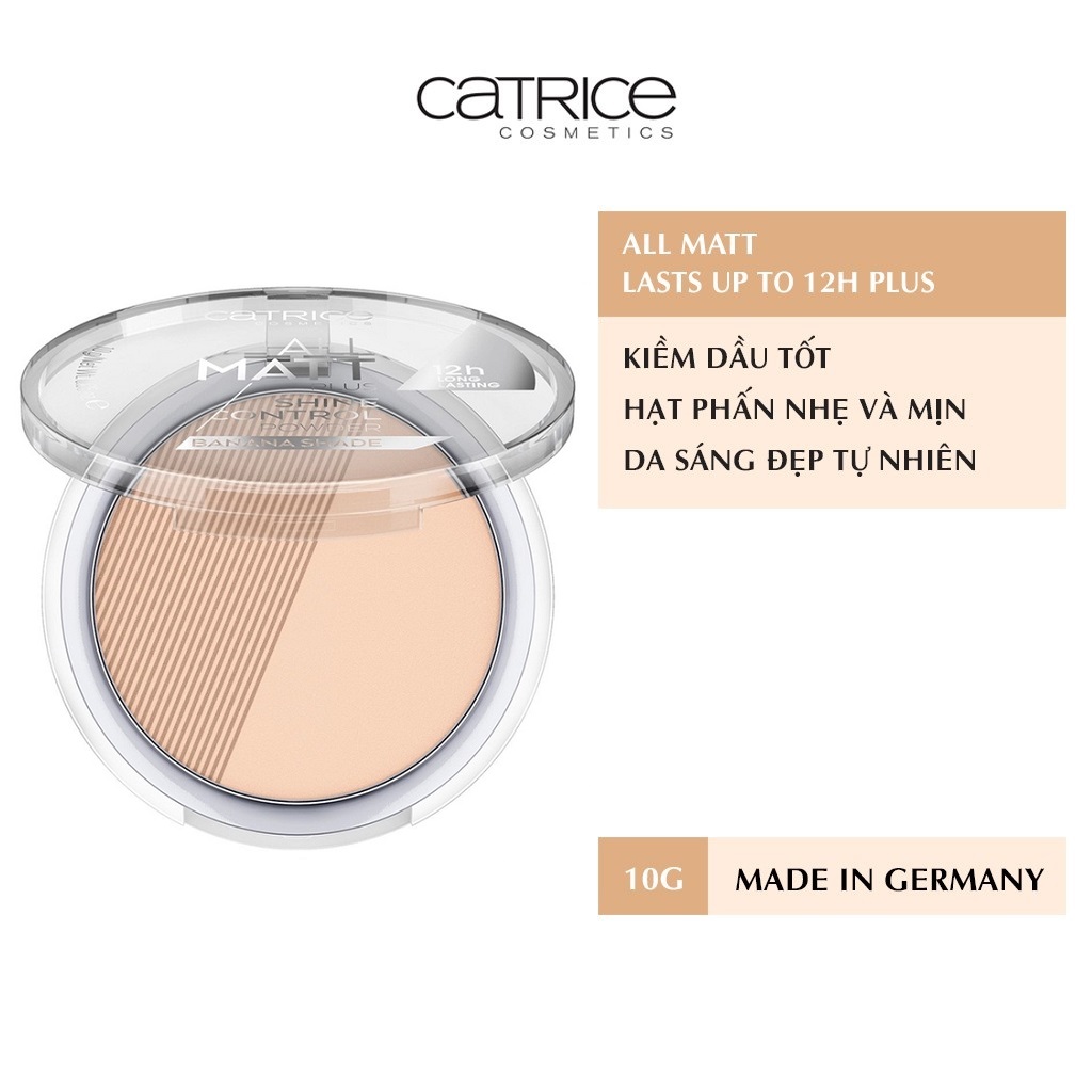 [HCM] Phấn Phủ Kiềm Dầu Catrice All Matt Plus Shine Control Powder 10g #010 Trasparent