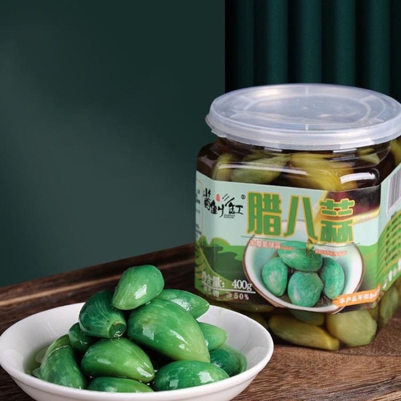 TỎI XANH ngâm chua hủ 400gr