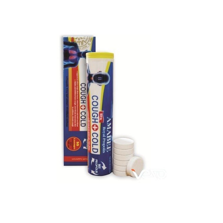 Viên ngậm Keo Ong Amabee Ro'yal Propolis Cough Cold - Hỗ trợ giúp giảm ho, làm tiêu đờm, giảm khản tiếng và giảm đau rát họng. - amabe