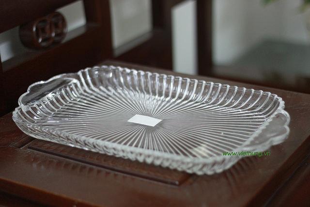 Khay Thuỷ Tinh cao cấp khía chữ nhật