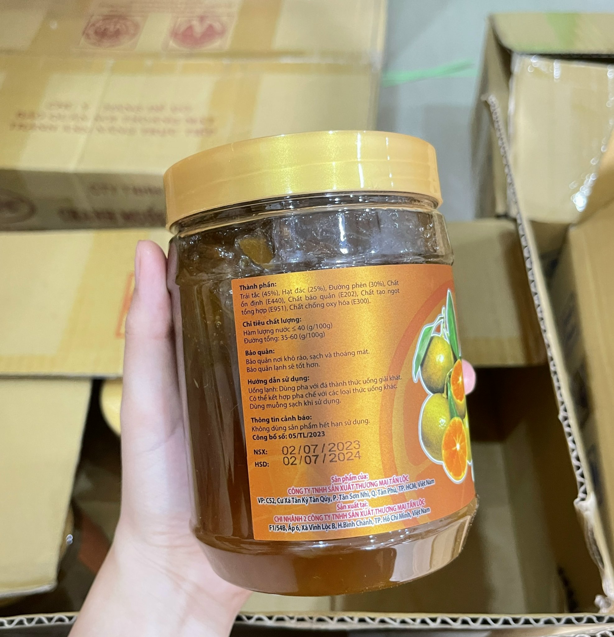 Tắc Hạt Đác Chưng Đường Phèn - thương hiệu TẤN LỘC