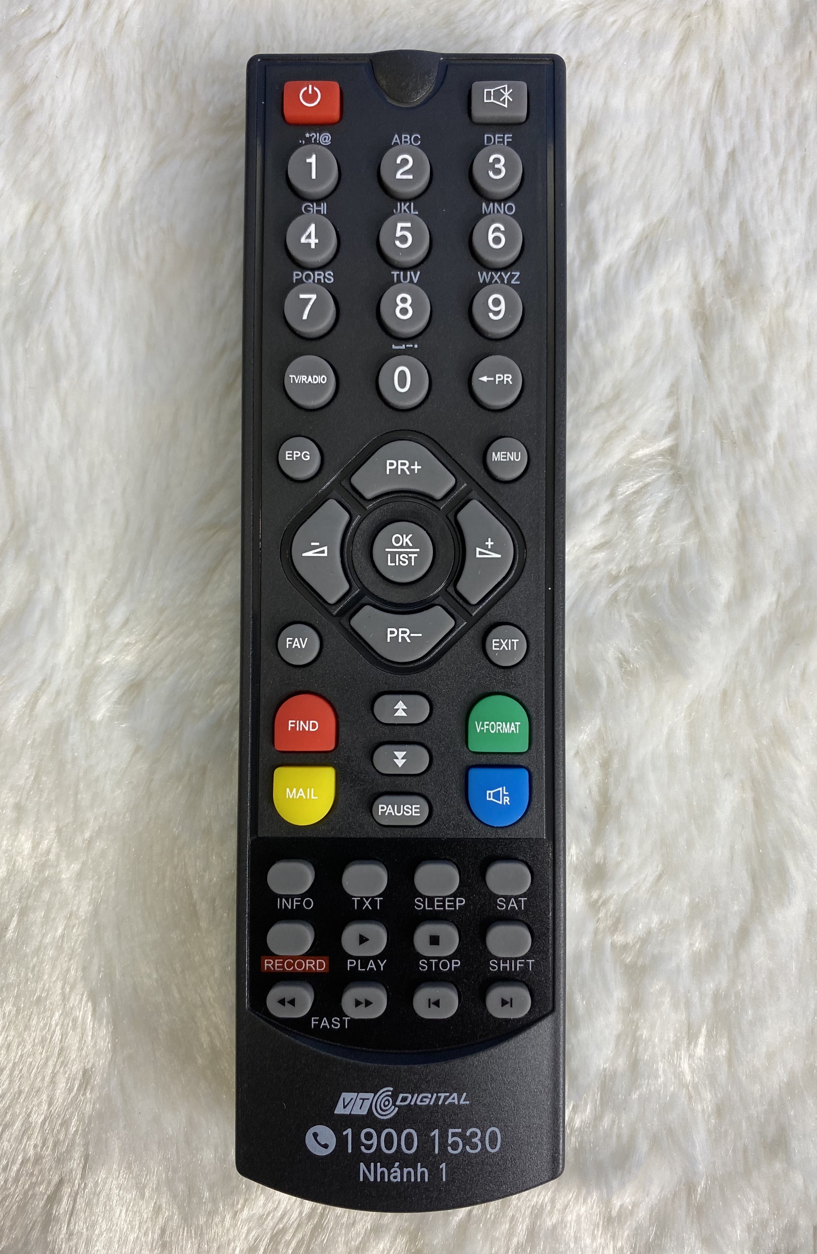 (Tặng kèm pin) Remote VTC HDV2 (sử dụng cho đầu thu chảo) VTC HD V2 - SP001313