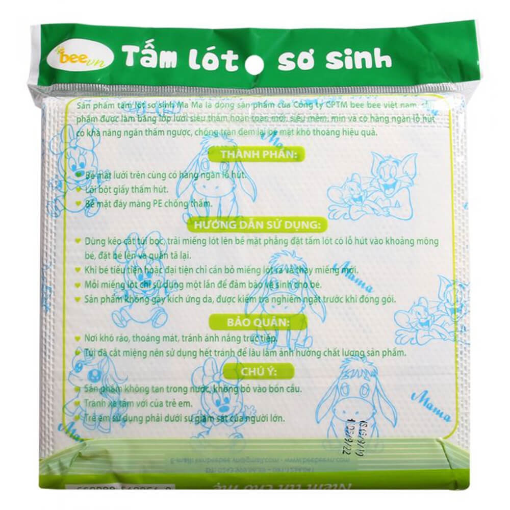 Tấm lót sơ sinh cho bé Mama
