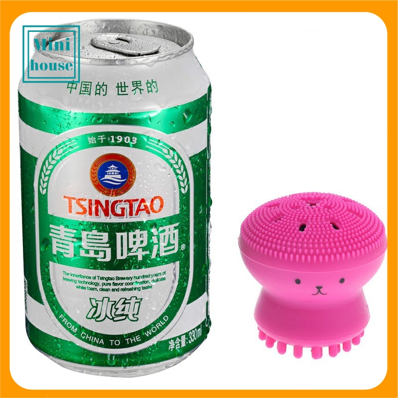 Cọ Rửa Mặt Hình Bạch Tuộc Màu Hồng