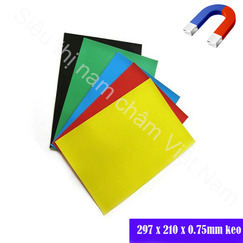 Nam châm lá tấm A4 nhiều màu