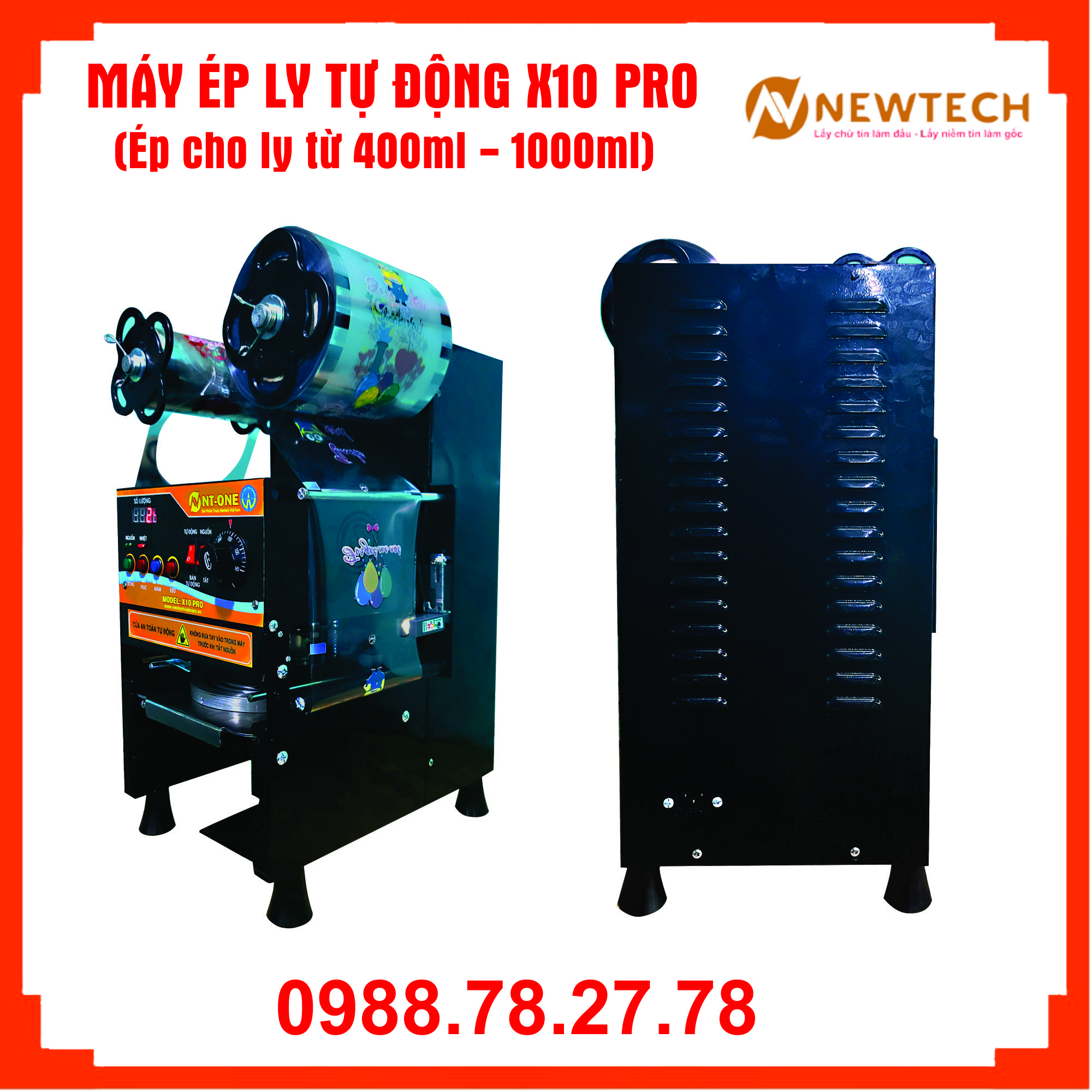 Máy ép ly tự động X10PRO- Ép ly 400-1000ml