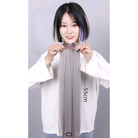 Tóc giả kẹp high light mảnh to 7cm QiQishop
