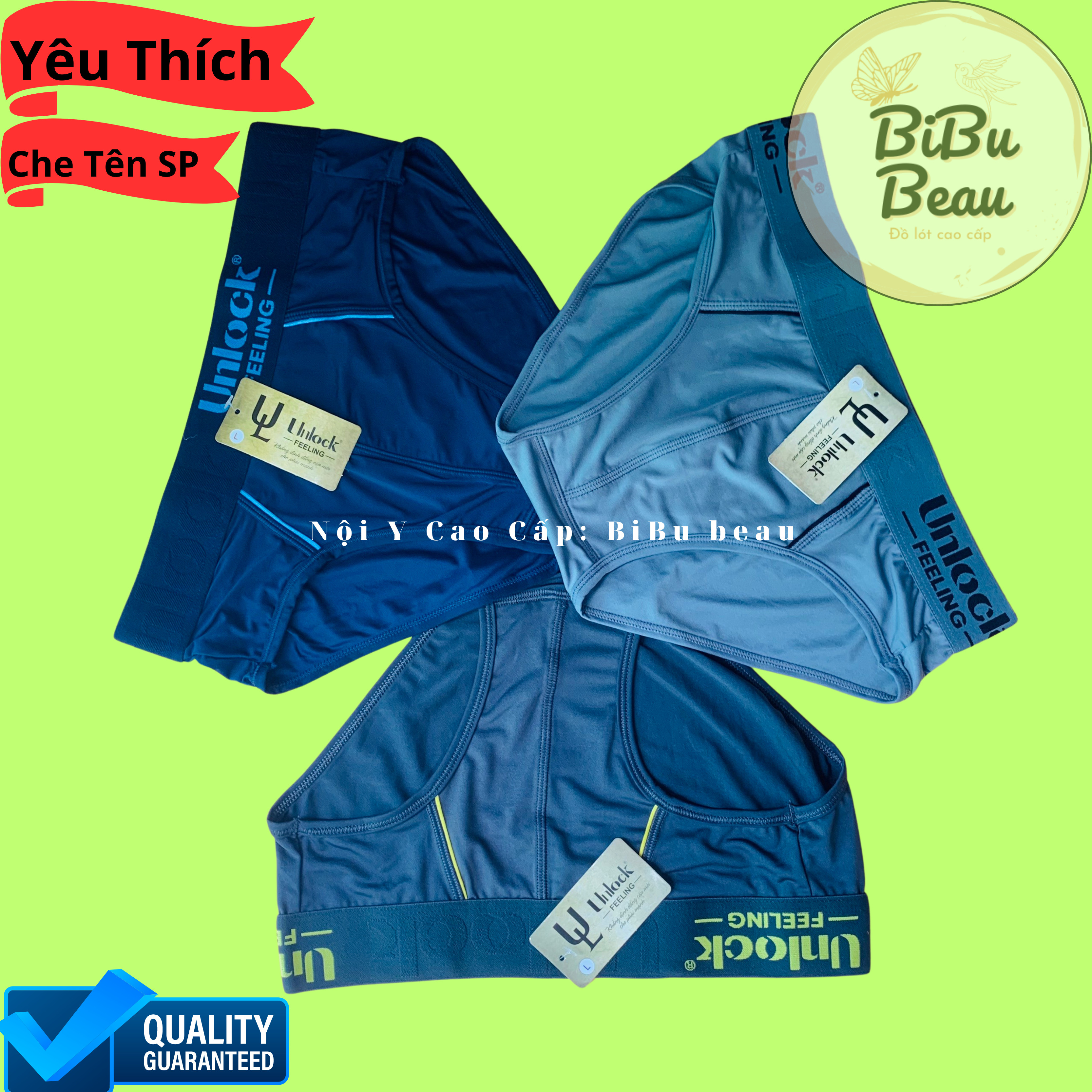 ComBo 5 Quần Lót Nam Thun Lạnh Cao Cấp , Quần Lót Tam Giác Lưng Mềm Không Cấn - Nội Y Cao Cấp: BiBu Beau