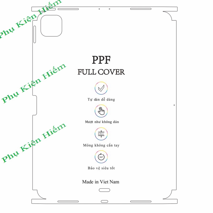 Dán dẻo ppf ipad pro 2020 - ipad pro 2021 - ipad pro 2022 11 inch full lưng viền