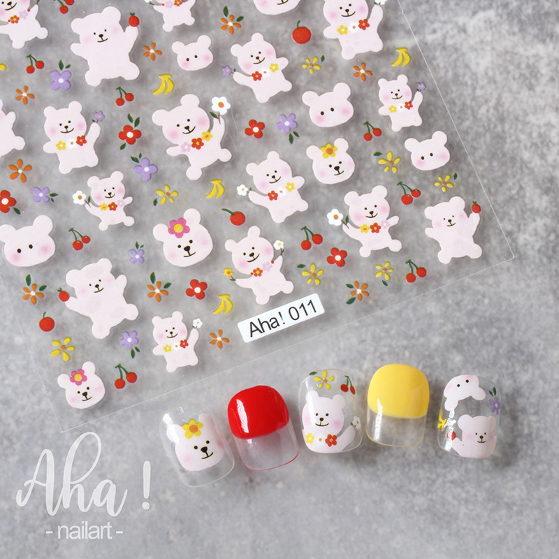 Sticker 3D Hàn Quốc Đáng Yêu - Hình Dán Móng Tay  Aha!