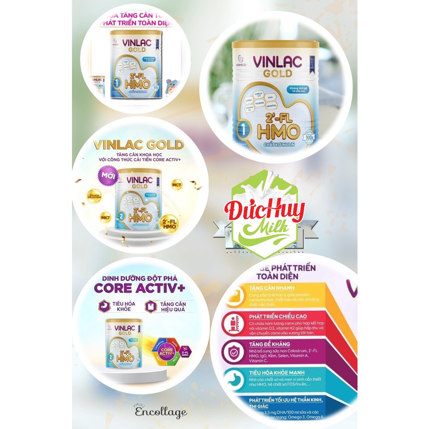 Sữa bột VinLac Gold HMO số  2 800g
