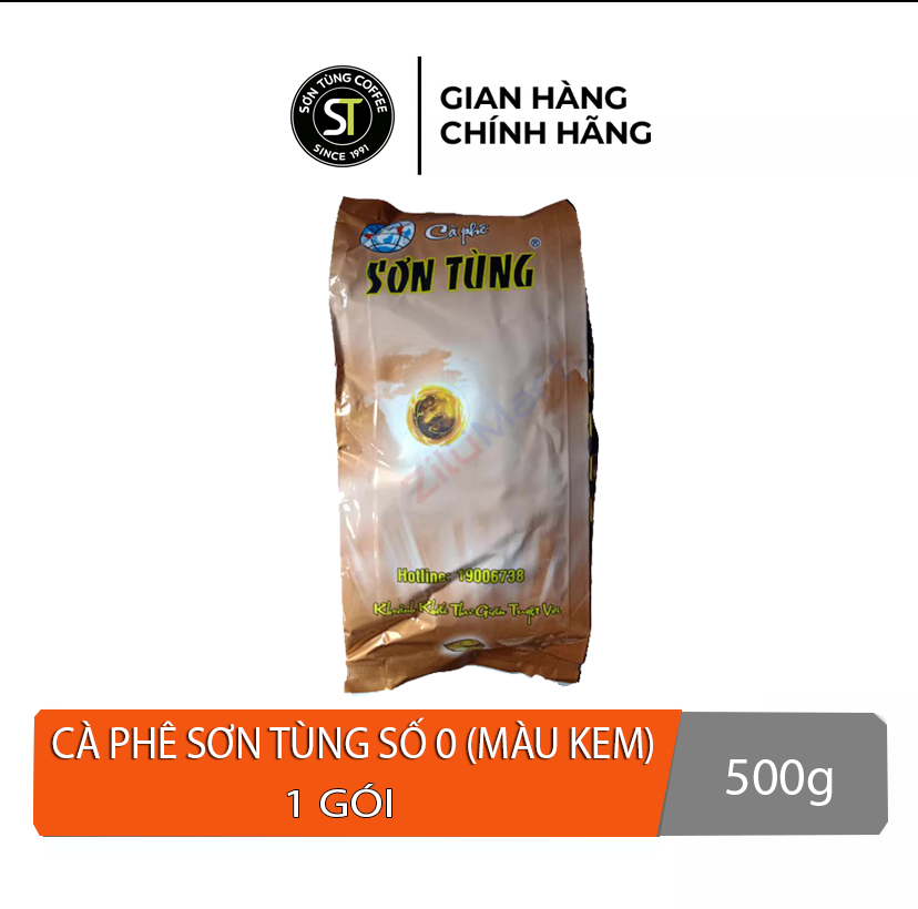 Cà phê Sơn Tùng (bao bì màu kem) Số 0 kem gói 500g