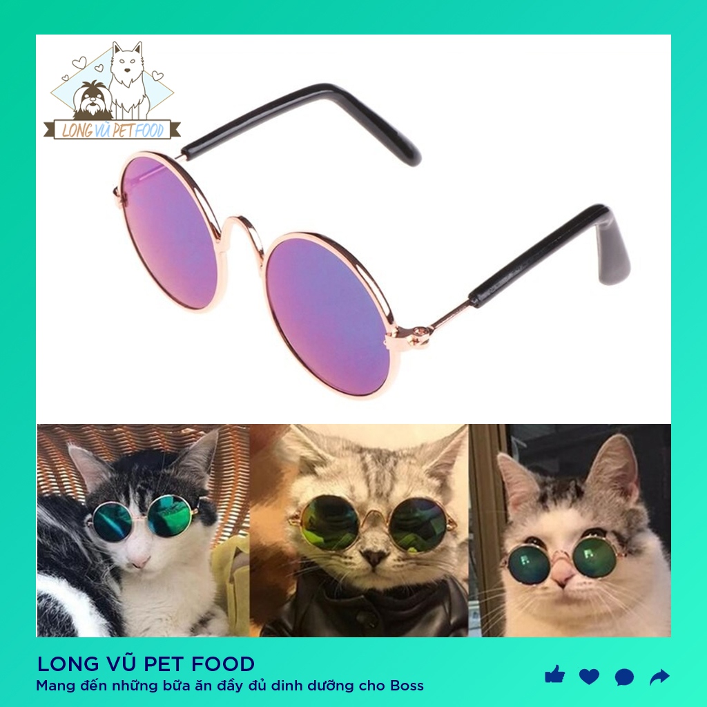 Kính mát sành điệu thời trang cho chó mèo cưng - Long Vũ Pet Food