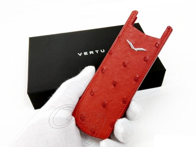Bao da đứng da đà điểu cho vertu signature S