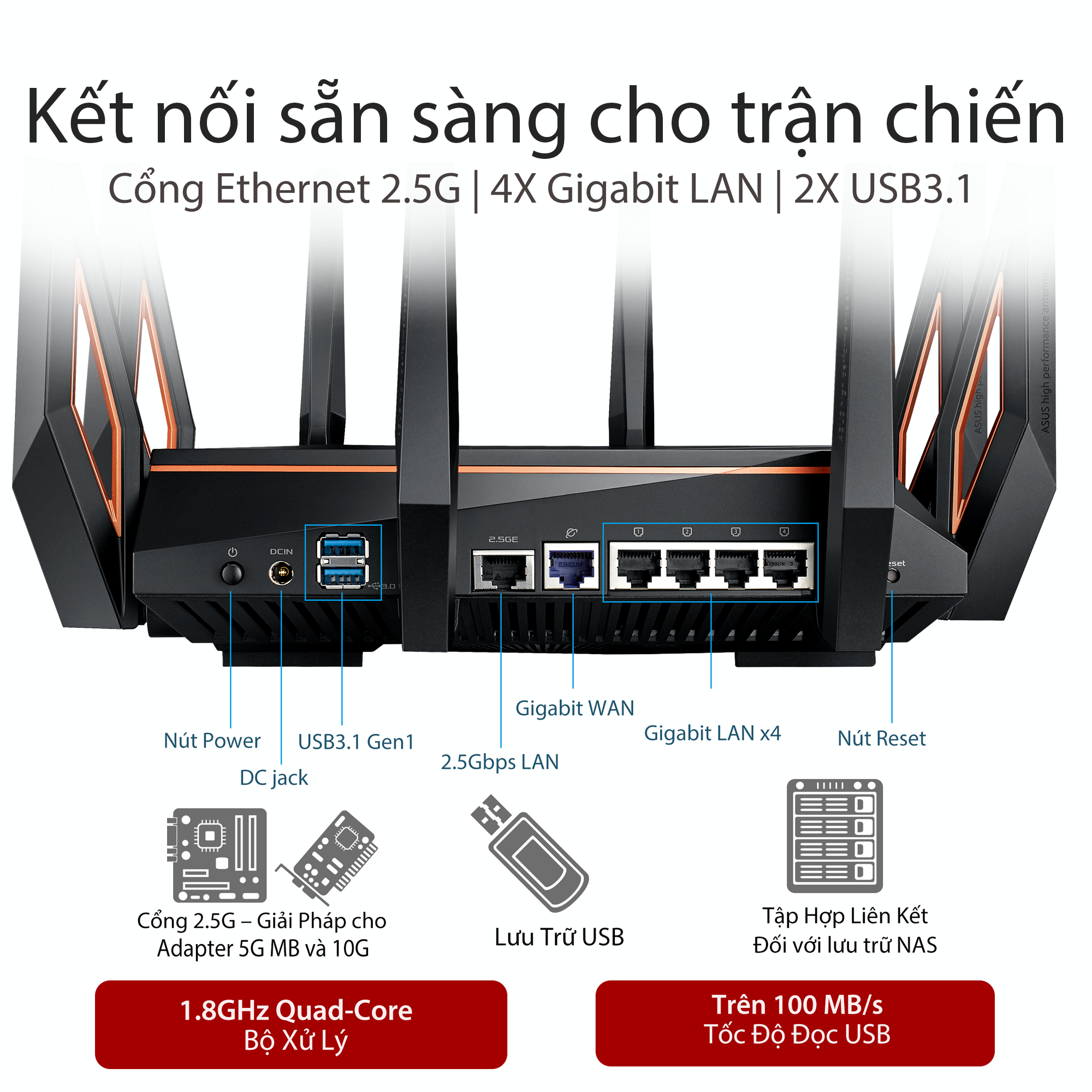 [0% installment] 6 (802.11ax) three-band Asus gt-ax11000 (expandable WiFi router)-authentic