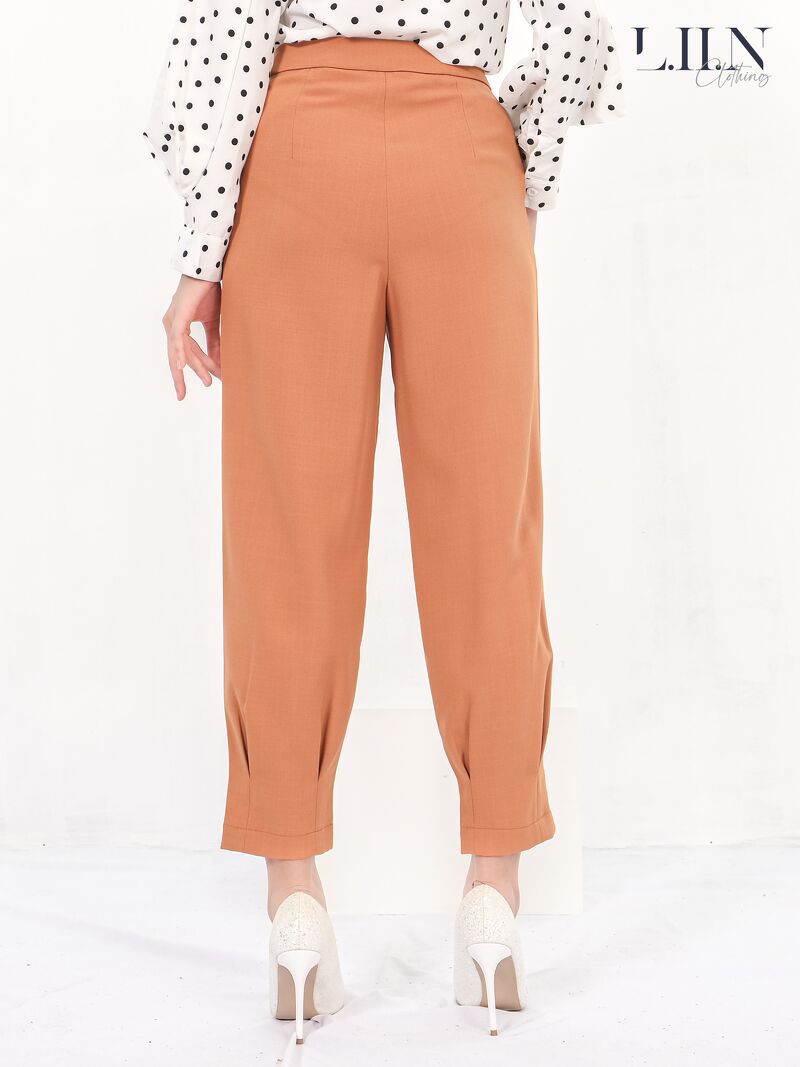 Quần baggy form chuẩn màu Cam bo gấu LIIN Clothing Q3288