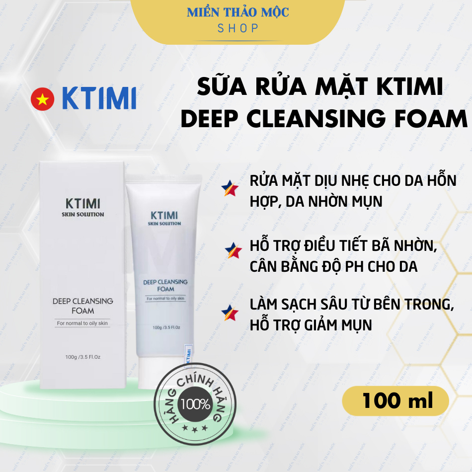 KTIMI - Sữa rửa mặt dịu nhẹ KTIMI