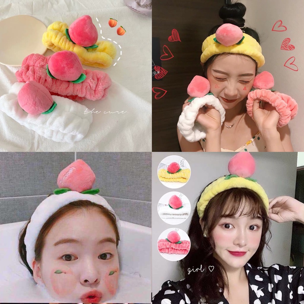 Băng đô, bờm tóc trang điểm make up trái đào dễ thương 01