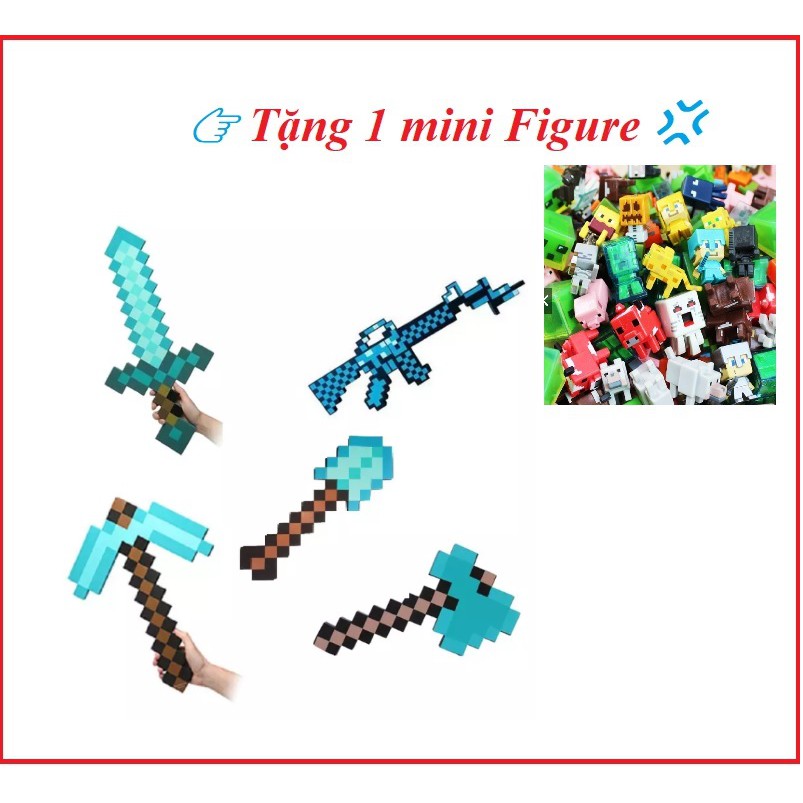 [HCM]Combo kiếm cup rìu xẻng sung minecraft kim cương