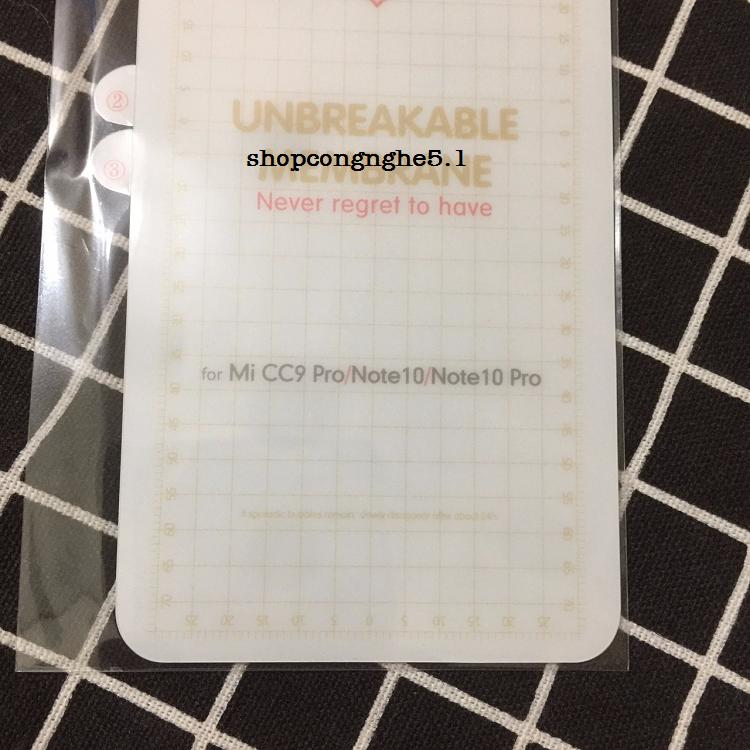 Miếng dán PPF mặt trước dành cho Xiaomi CC9 Pro / Mi Note 10 / Mi Note 10 Pro Full Màn Hình