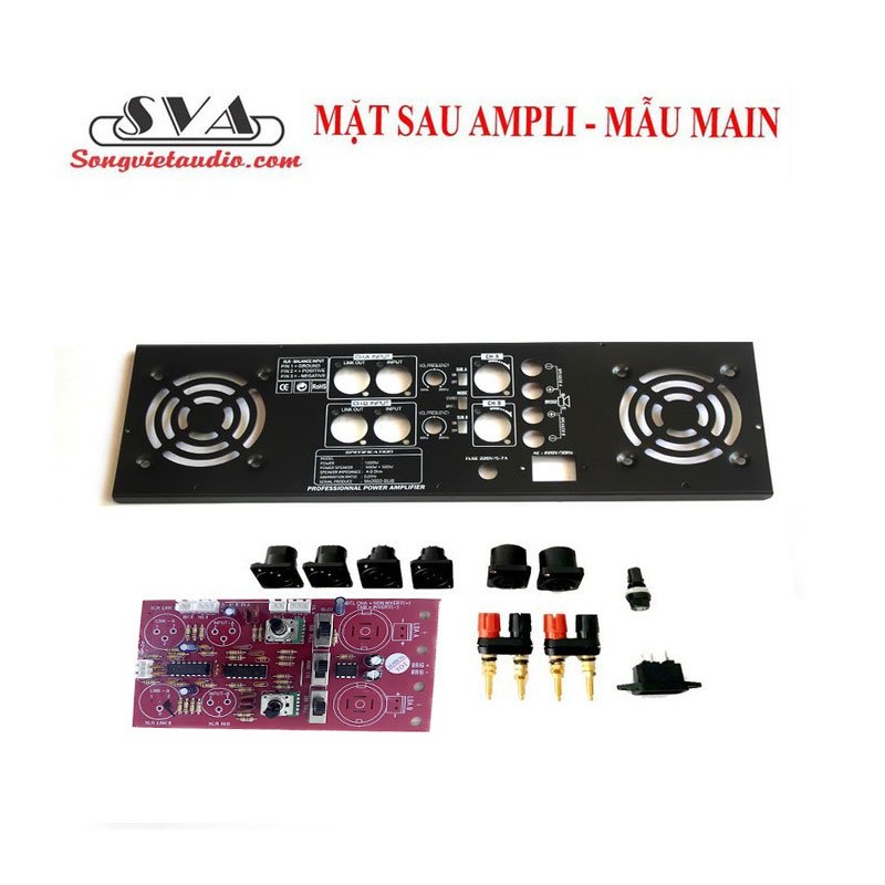 MẶT SAU AMPLI MẪU MAIN PA2400 2 KÊNH