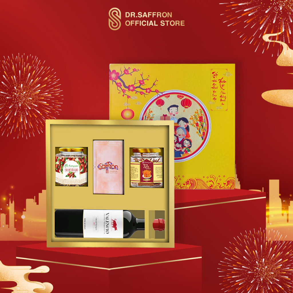 HỘP QUA 8 3 2023 Nhụy hoa nghệ tây Saffron Jahan và đông trùng hạ thảo kèm