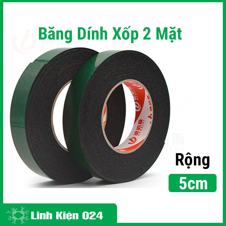 Băng dính xốp 2 mặt rộng 5cm dán siêu dính