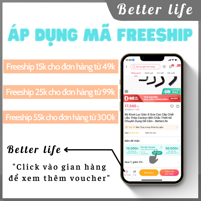 Móc treo quần áo inox 8 móc ( Không gỉ sét ) - BetterLife