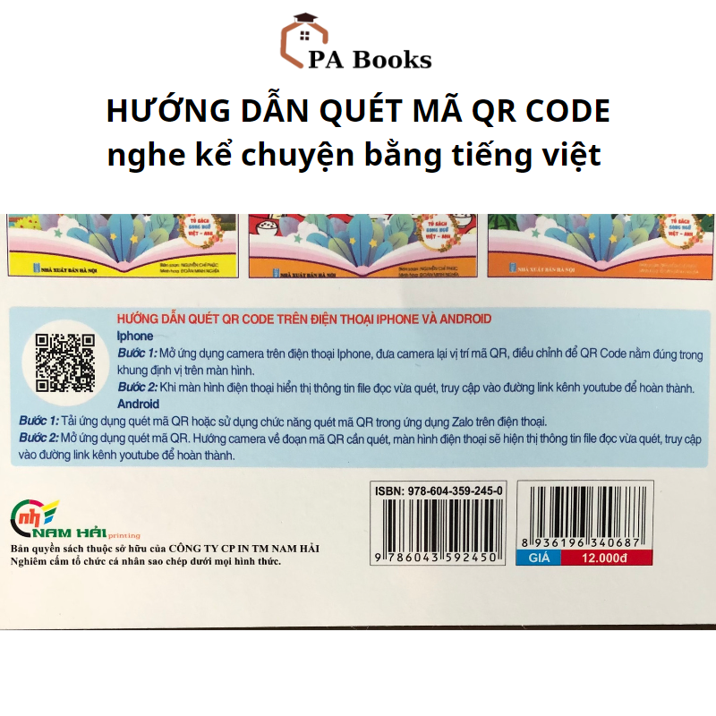 Combo 20 Quyển Truyện Tranh Cổ Tích Song Ngữ Cho Bé - Quét Mã QR Code Nghe Đọc Truyện Bằng Tiếng Việt