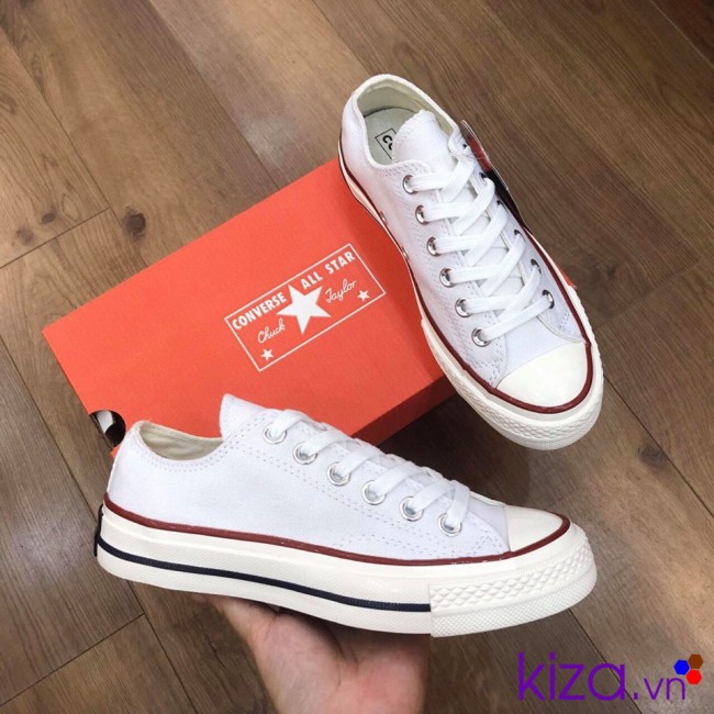 [Tặng Tất + Hộp Đẹp] Giày Thể Thao Sneaker Converse 1970s Thấp Cổ Trắng Full