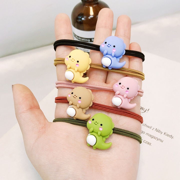 [HCM]Combo 5 Dây cột tóc hình khủng long siêu cute