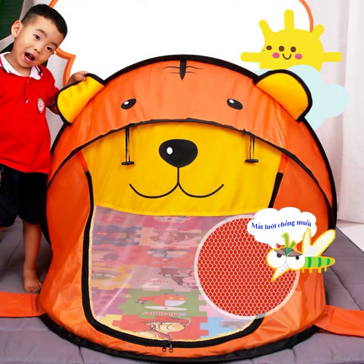 Lều Tự Bung Hình Thú Siêu Đẹp cho bé
