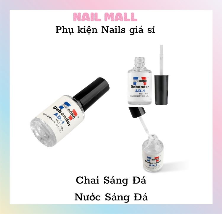 Nước sáng đá nail AD - tháo đá tháo móng nail 10ml HN20