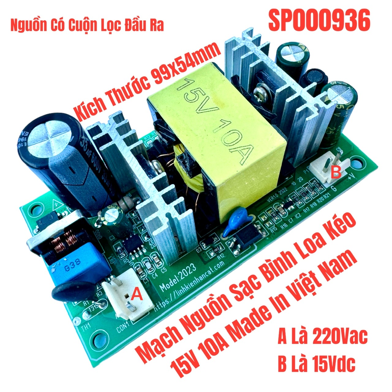Mạch nguồn loa kéo 15v2a 15v3a 15v4a 15v6a 15v8a 15v10a mới nguồn loa kéo 15v