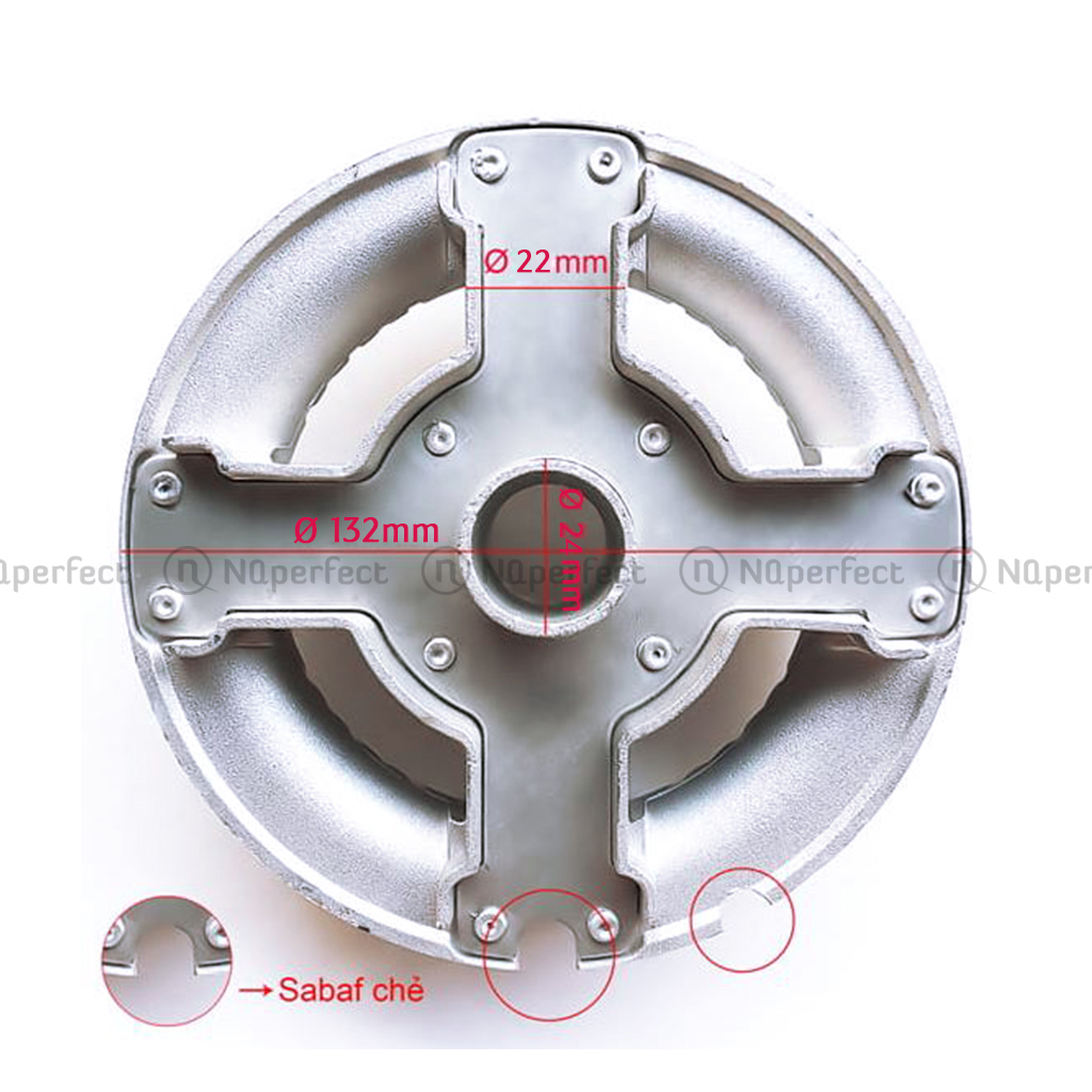 [HCM]Đế chia lửa sabaf chẻ bếp gas âm Faber FB-202GS / Faber FB-302GS.. (132mm/105mm)
