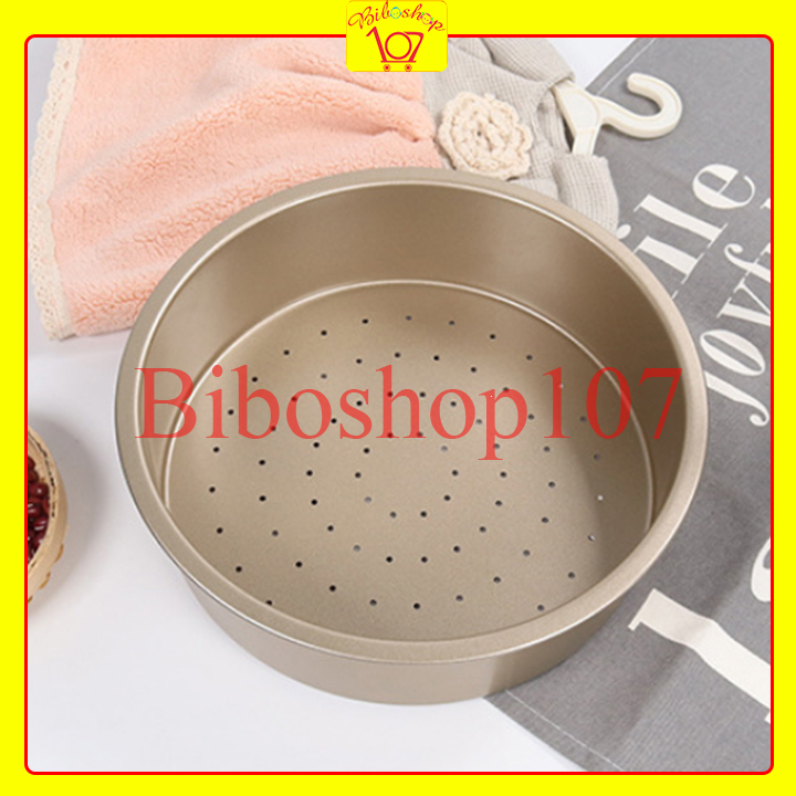 Khuôn tròn chống dính cao cấp đáy lỗ 22cm (8 inch)