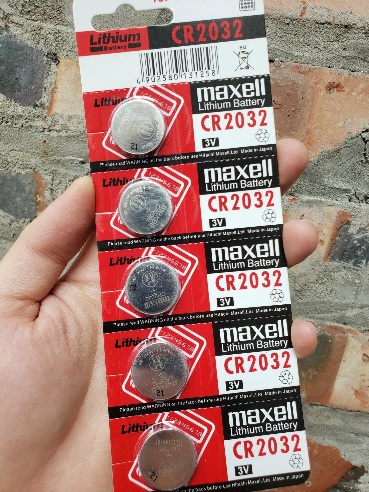 Pin MAXELL CMOS CR2032, Lithium Battery 3V vỉ 5 Pin