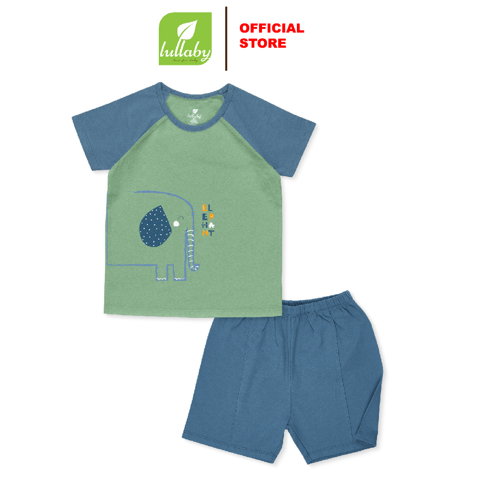 LULLABY - NH135V - Bộ bé trai cộc tay raglan