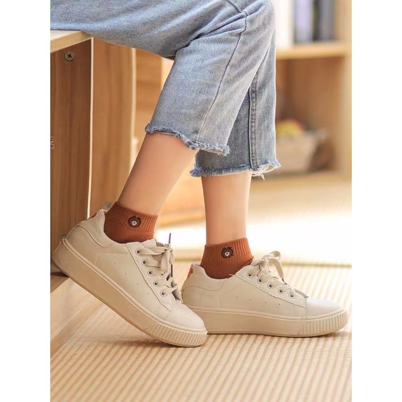 [HÀNG ĐẸP] 1 đôi Vớ , Tất Cổ Ngắn Hình Con Gấu ( Brown) (Bán lẻ theo từng đôi)