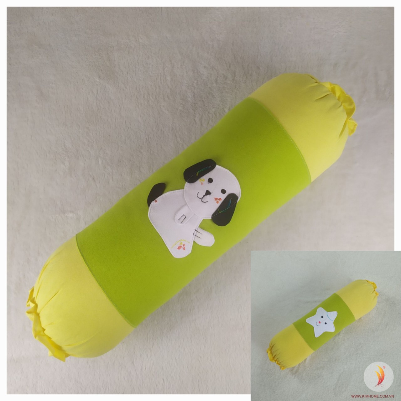 Gối ôm trẻ em 50cm, 60cm, 80cm vỏ kara ruột gòn polyester.