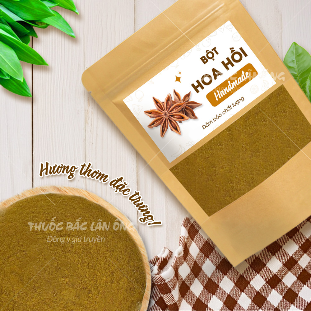 Bột hoa hồi 100g, bột đại hồi nguyên chất, thơm, mịn, gia vị nấu ăn, ướp thịt thơm ngon